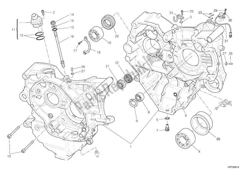 Tutte le parti per il Carter del Ducati Multistrada 1200 USA 2010